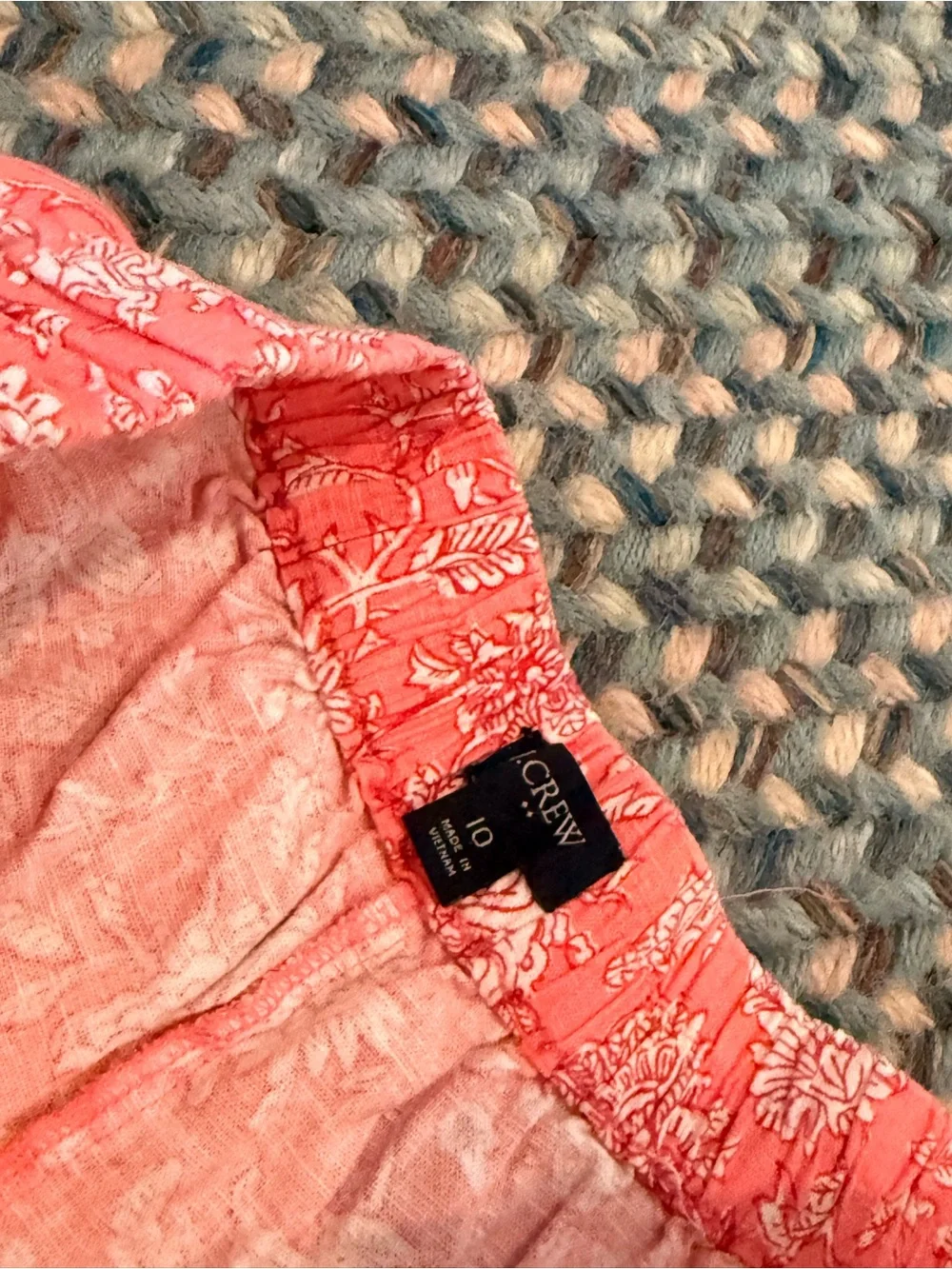 J Crew Linen Cotton Coral Shorts sz 10